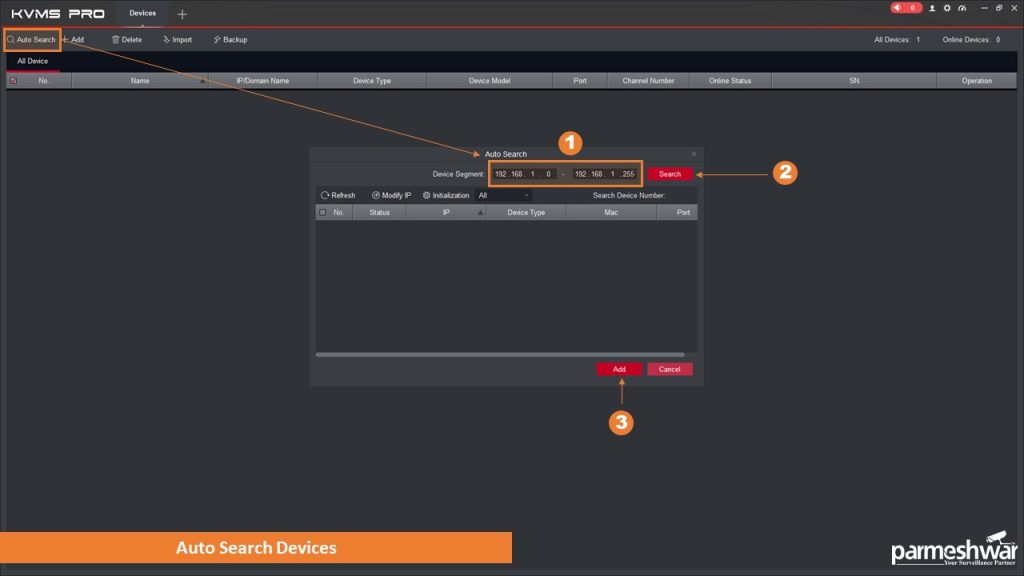 Auto Search Device Tool KVMS Pro